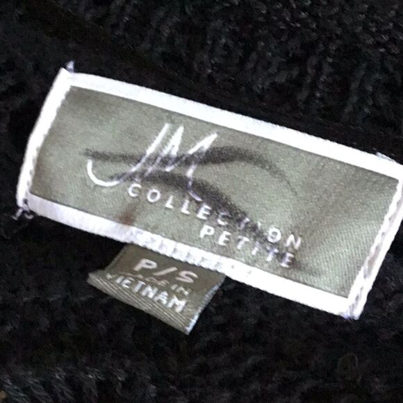 Cute black short sleeve open front pattern lattice cardigan witchy summer - Picture 2 of 4